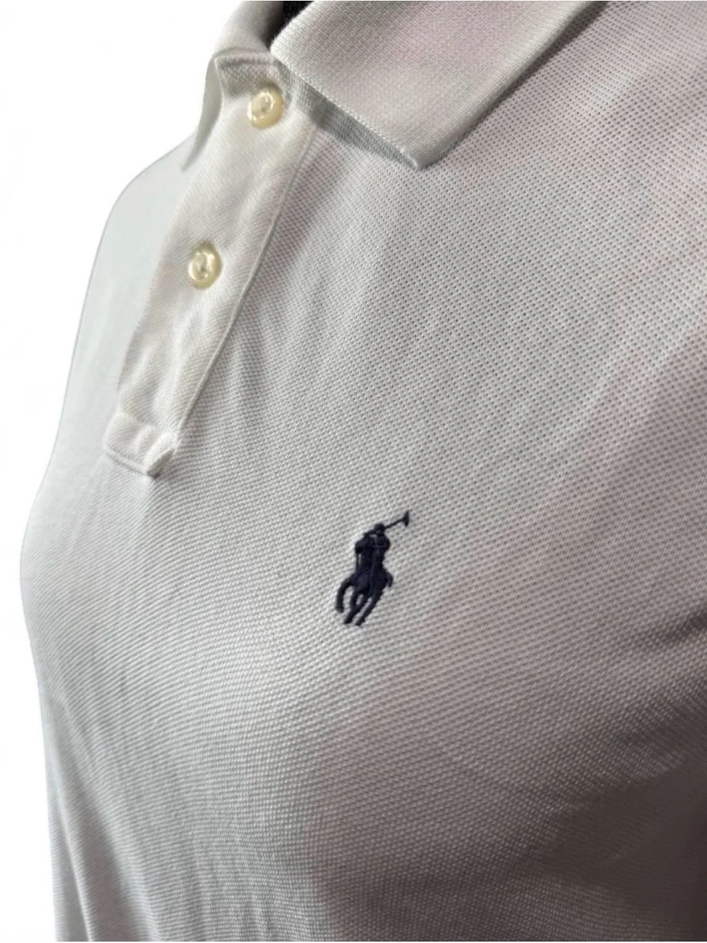 Ralph Lauren White Polo with Navy Embroidered Pony